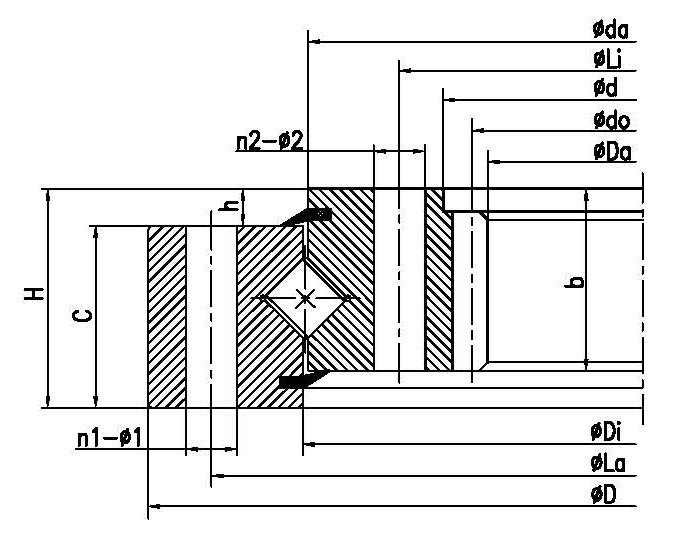 Cross Roller Slewing Bearing- Internal Gear